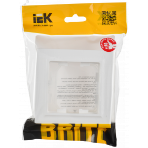 BRITE Рамка 1-местная IP44 РУ-1-БрАБ-44 арктический белый IEK BR-M12-44-K91