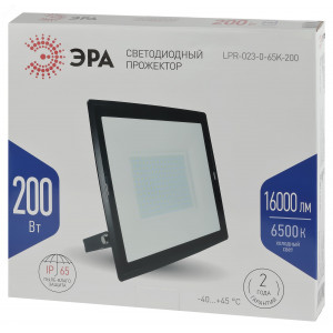 Прожектор светодиодный LPR-023-0-65K-200 200Вт 6500К 16000лм IP65 350х318х43 уличный Б0052028