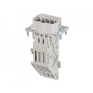 Вилочная контактная вставка 70.110.0653.4, Вилочная контактная вставка, винтовая фиксация, 6 полюсов + PE, типоразмер 6B, 500V, 16A, сечение обслуживаемых проводников 0,5-4 мм кв., тип покрытия контактов: олово, заземление слева, короткое исполенение, (4 поля для маркировки)