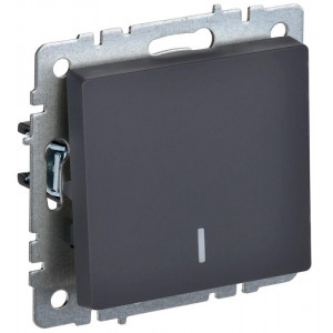 Выключатель 1-кл. СП BRITE ВС10-1-1-БрГ 10А с инд. графит BR-V10-1-10-K53