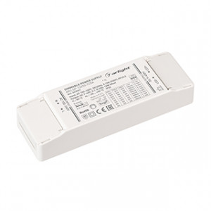 Блок питания ARJ-SP-12450-TUYA (12W, 9-45V, 0.1-0.45A, WiFi, 2.4G) 043941, Диммируемый источник тока одноканальный, для светодиодных светильников. Выбор значения выходного тока осуществляется подстроечным резистором на плате. Входное напряжение 220-240 VAC. Выходные параметры: 9-45В (100мА), 9-45В (150мА), 9-45В (200мА), 9-45В