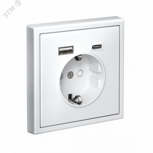 ARTGALLERY розетка 16А с 2 USB A+C, 5В/2,4А/3,0А, 2х5В/1,5А, механизм, лотос GAL001332