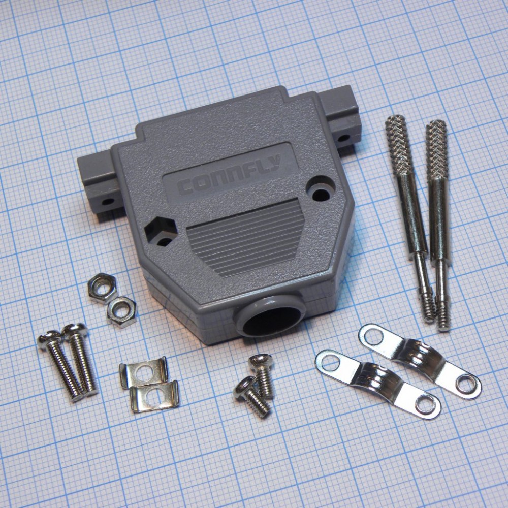 DS1045-25AP1L1-A, Кожух для D-SUB разьема 25 pin с удлиненными винтами ...