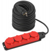 Удлинитель силовой UK-4e-3x1,5-50m-IP44(KG) с заземлением 4 розетки каучук 50м КГ 3х1,5мм2 IP44 Б0057590