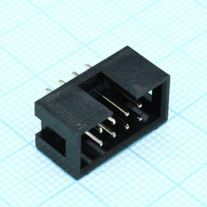 DS1013-08SSIB1-B-0, IDC разъем, вилка на плату прямая двухрядная 8pin(2x4)., шаг 2.54мм