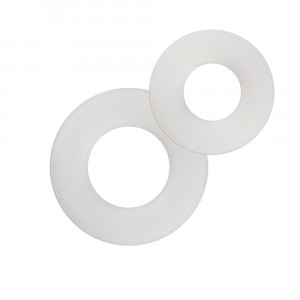 Комплект шайб KLUS-ISOL-Ams-2x 020905, Пара прокладок из нейлона (втулка и кольцо) для изолирования провода от профиля при установке в потолки армстронг. Размеры (внутренний и внешний диаметр, толщина): 10,2x22x2 мм, 14,5x28x1 мм.