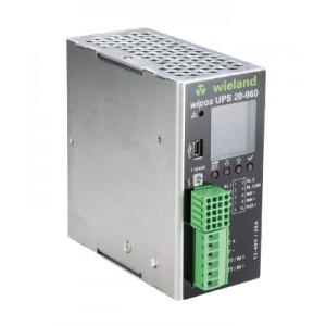UPS модуль WIPOS UPS 20-960 USV-DC, Источник бесперебойного питания (UPS), преобразователь DC-DC, номинальное входное напряжение: 12-24 V DC; подключение аккумулятора 10-60 V DC, номинальное выходное напряжение нагрузки 12-48 V DC, габариты (мм): ширина x высота x глубина: 54 x 115 x 110 ве