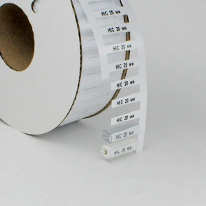 Маркер для контейнеров HIC-R-20-4,6-W, Маркер для конейнеров CHL, STC, DMP, форма маркера: усечённый ромб, высота 4,6 мм, длина 20 мм, цвет белый, для принтера: RT200, RT230, в упаковке 2500 маркеров