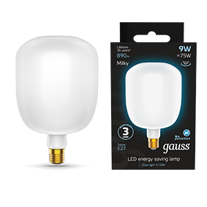 Лампа Filament V140 9W 890lm 4100К Е27 milky LED 1/6 1015802209