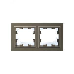 BRITE Рамка 2-мест. IP44 РУ-2-БрШ-44 шамп. BR-M22-44-K37