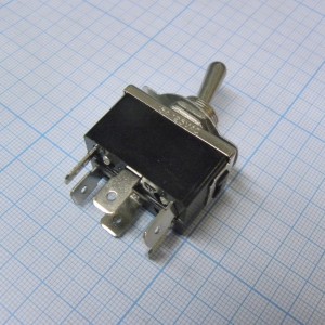KN3(C)-212AP-B2, Тумблер (ON)-ON  2 группы контактов - клеммы