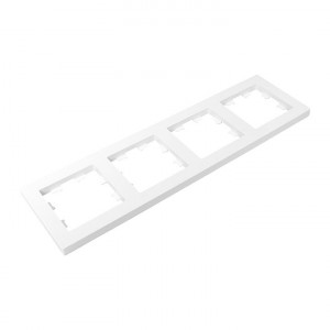 4 - местная рамка, белая, пластик Эпика EKF UP1-FPW-04