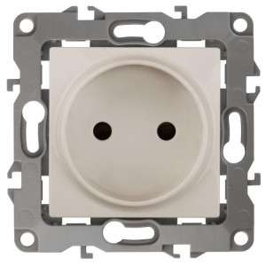 12-2105-02 Розетка 2P, 16A-250В, IP20, 2, слоновая кость (10/100/3200) Б0018255