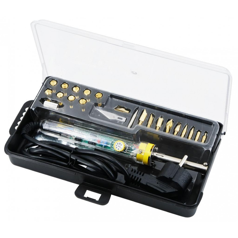 Изображение товара Выжигатель ZD-972H 30-50Вт с 21 насадкой для творчества и ремонта