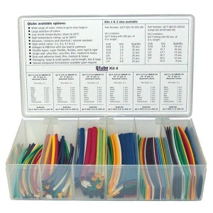 Q2-F-QK4-11-6IN-141, Термоусадочные трубки и оплетка 6" 141 PCS BLK ASST KIT