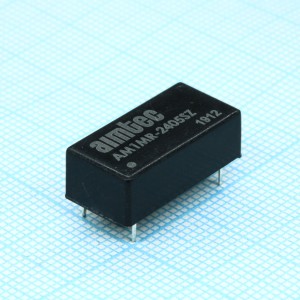 AM1MR-2405SZ, DC/DC, 1Вт, вход 21.6…26.4В, выход 5В/0.2А, изоляция 1000В DC, КПД 68%, максимальная емкостная нагрузка не более 220мкФ, DIP14, 20.3x10.16x6.9мм, -40…85°C, пластик