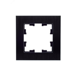 Рамка 1-м BRITE РУ-1-1-БрЧ металл черн. BR-M12-M-K02