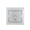 Розетка компьютерная 1-м СП Mira RJ45 сер. метал. 701-1010-139