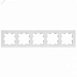 BRITE Рамка 5-местная РУ-5-БрАБ арктический белый IEK BR-M52-K91