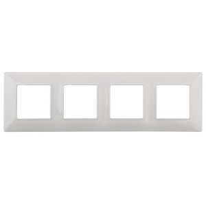 14-5004-01 Рамка на 4 поста, Elegance, белый (10/100/1200) Б0034399