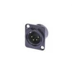 NC4MD-L-BAG-1, Разъемы XLR 4P M RECEPT DL1 SER SODER CUPS BLK/SIL