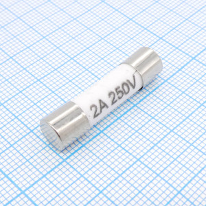 ВП3Б-1В  2А имп.7*30, Предохранитель керамический цилиндрический 250В 2.0А  7*30