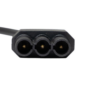 Кабель для подключения светодиодных линейных светильников ДБО-60/120/150 черный 1 метр 3x0,75 мм2 EKF ASC-B-1-LBL