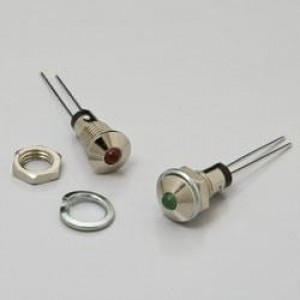 MPC3RDW12.0, Светодиодные панельные индикаторы 3mm Red Dif 12in Mtl Panel Mnt Ind.