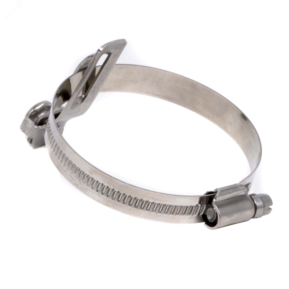 Изображение товара Хомут для заземления металлорукава и жестких труб 50-70 мм, нержавеющая сталь 6059-40T