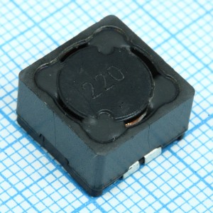 SRR1208-220ML, SMD индуктивность проволочная, на ферритовом сердечнике, экранированная 22uH 20% 1KHz 23Q-Factor Ferrite 3.5A 43mOhm