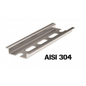 Дин-рейка из нержавеющей стали, перфорированная OMEGA 3F, 35х7,5мм. 02140SS