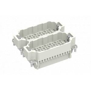 Вилочная контактная вставка SDD-144-MC, Вилочная контактная вставка, обжимная фиксация, 144 полюса + PE, типоразмер 32B, 250V, 10A, (обжимные контакты поставляются отдельно)