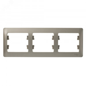 Рамка 3-м Glossa горизонт. титан SE GSL000403