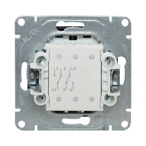 Механизм выключателя, двухклавишный, проходной, графит Эпика EKF UP1-SWG-21