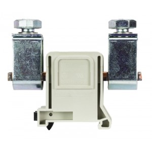 Болтовая клемма RFK 1 / 150 K S35, Болтовая клемма, М12, схема: зажим - зажим, тип фиксации провода: зажим-зажим, номинальное сечение: 150 мм кв., 335A, 1000V, ширина: 42 мм, цвет: серый, тип монтажа: DIN35