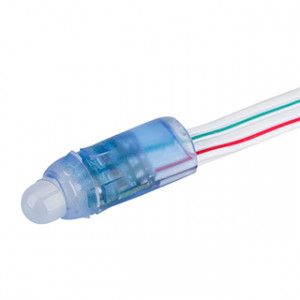 Модуль герметичный ARL-D12 5V RGB 023329, Герметичный светодиодный модуль IP67, 1 светодиод RGB 8 мм, напряжение 5 В, мощность 0.2 Вт, угол 120°. 50 шт на проводе, расстояние между модулями 75 мм. Размер O12х33 мм. Гарантия 1 год.