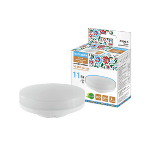 Лампа светодиодная GX53-11 Вт-230 В-6500 К-Э, h=26 мм, Народная SQ0340-1553