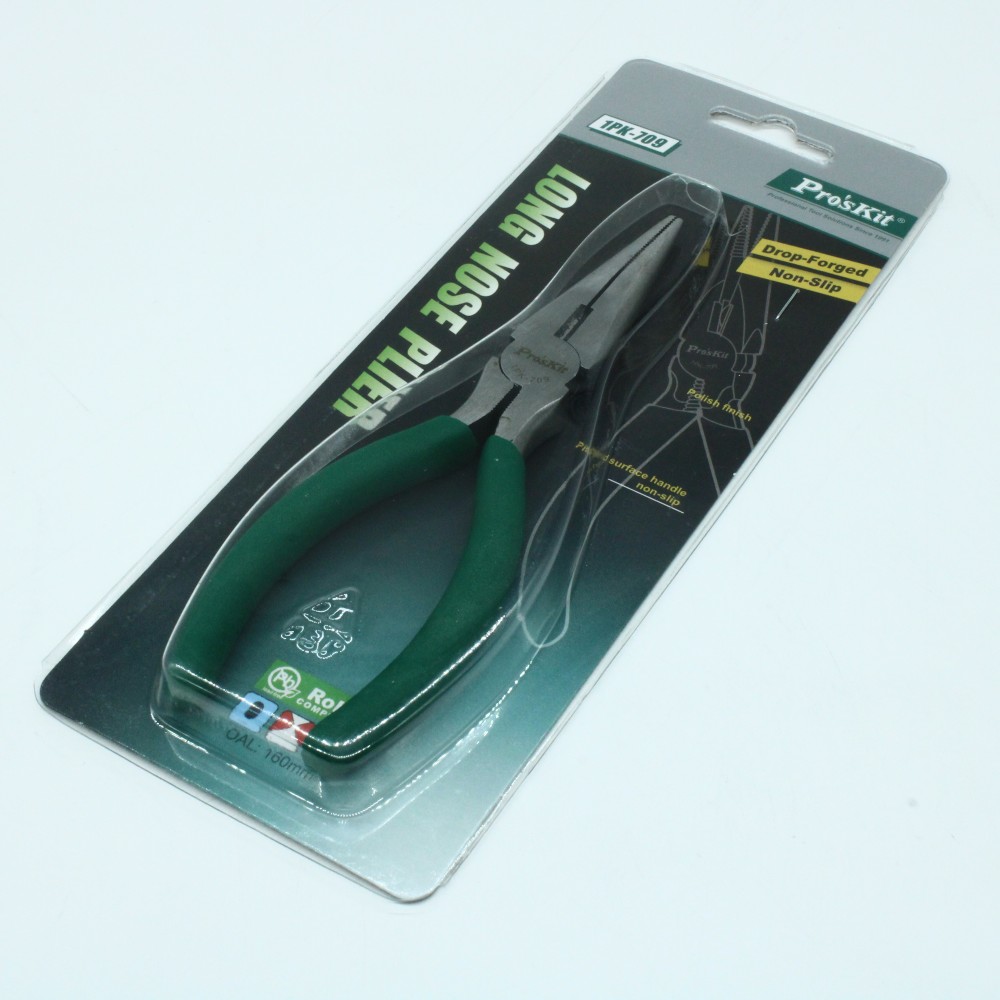 Изображение товара Длинногубцы Pro'sKit 1PK-709 с режущими кромками 165 мм