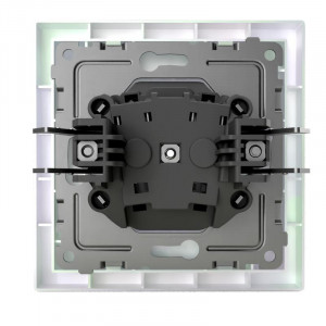 Розетка 1-м СП Pixel 16А IP20 без заземл. в сборе перламутр. TKE-PX-R1F-C04