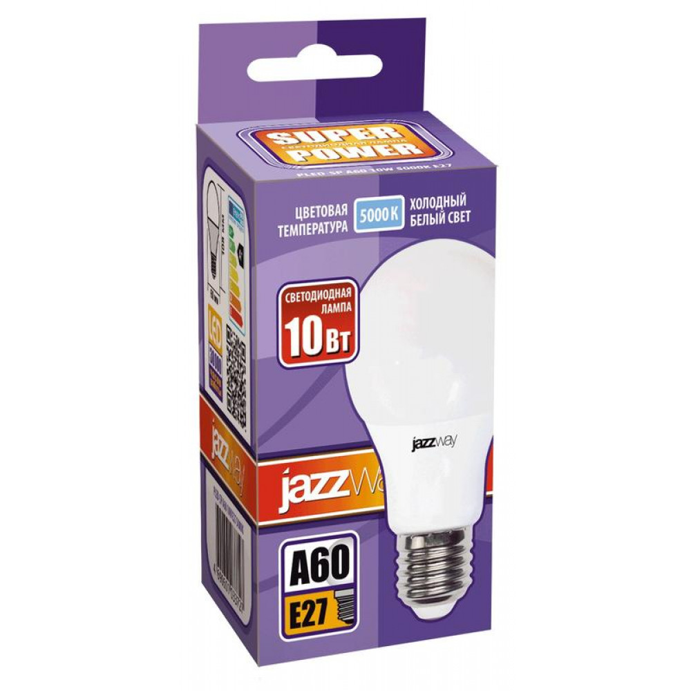 Изображение товара Лампа светодиодная LED 10Вт E27 230V холодный матовая груша Jazzway