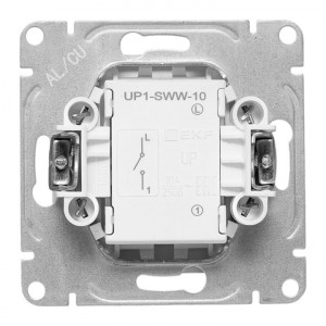Механизм выключателя, одноклавишный, белый Эпика EKF UP1-SWW-10