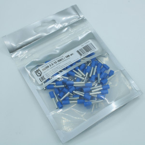 Наконечник штыревой втулочный изолированный НШВИ 2.5-12, Наконечник штыревой втулочный изолированный одинарный 