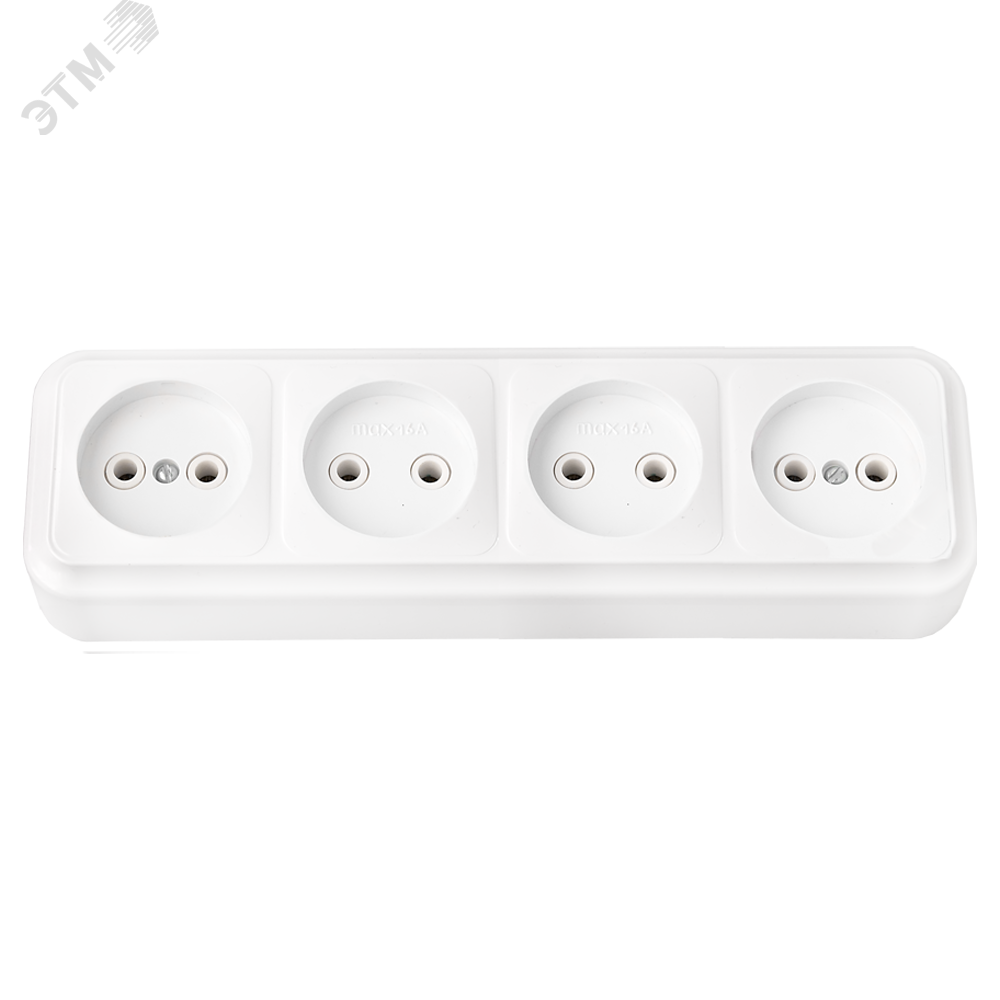 Изображение товара Розетка Беларусь Розетка 4 поста наружная без заземления РА16-264