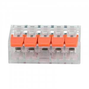 Клемма универсальная компактная 221-415 5-прoводная до 4.0кв.мм (уп.5шт) 07-5210
