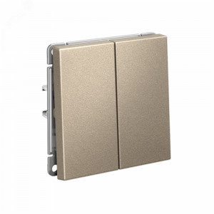 ARTGALLERY 2-клавишный ПЕРЕКЛЮЧАТЕЛЬ, 10АХ, механизм, быстрозажимные клеммы, ШАМПАНЬ GAL000565S