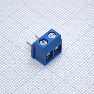 DG301R-5.0-02P-12-00A(H), Винтовой клеммный блок с защитой провода, 2 контакта. Серия DG301R-5.0