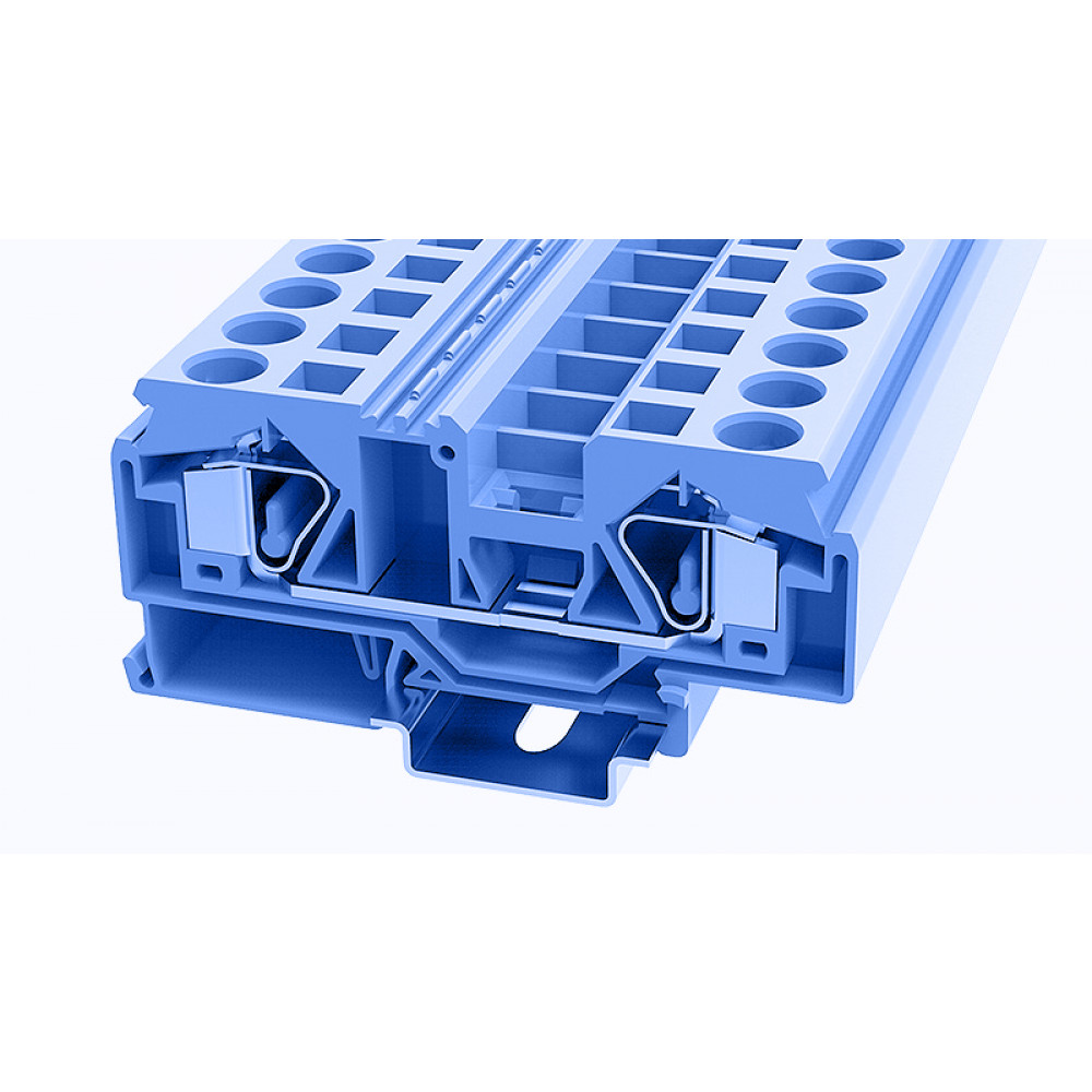 Изображение товара Проходная клемма WS16-01P-12 с пружинным фиксатором и монтажом DIN 35