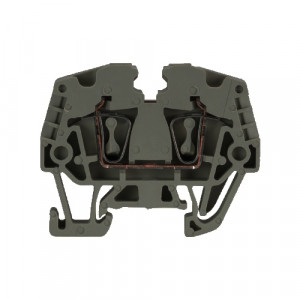 Проходная клемма (MINI) WKMF 2,5/15 BLACK, Проходная клемма, MINI, верхний подвод кабеля, 2 точки подключения, тип фиксации провода: пружинный, номинальное сечение: 2,5 мм кв., 24A, 500V, ширина: 5 мм,цвет: черный,тип монтажа: DIN15