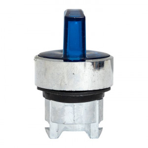 Исполнительный механизм переключателя ХB4 синий на 3 положения с фиксацией, с подсветкой с короткой ручкой IP65 EKF XB4BD3FL-B-65