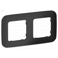 FLITE ARTISTIC Рамка 2-местная РУ-2-А-ФлЧ черный IEK FI-M22-31-20-K02